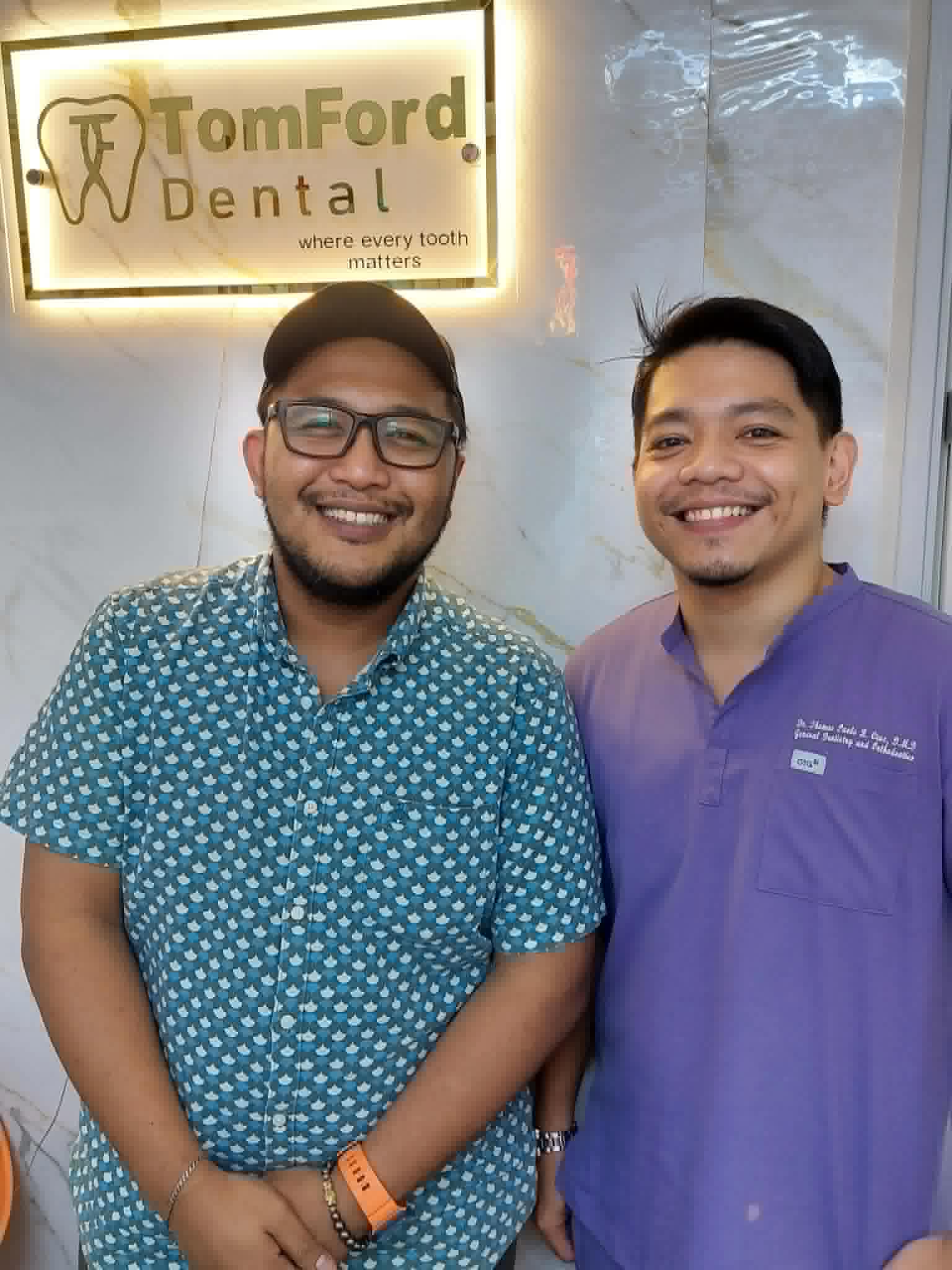 TomFord Dental patient with Doc Tom
